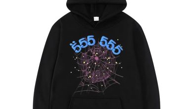 Sp5der 555555 Angel Number Men Black Hoodie